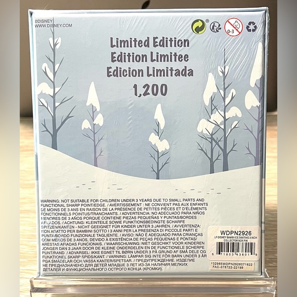 Loungefly Disney Bambi on Ice Pin NIB Limited Edition 1200 - Picture 2 of 2